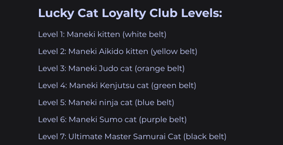 Maneki Loyalty Program