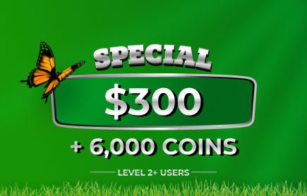 Mar 2024 Real Cash $300 + 6,000 Coins Sweepstake image